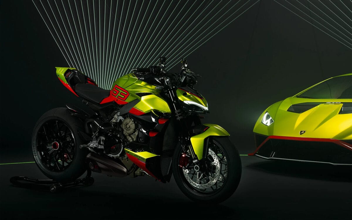 Ducati Streetfighter V4 Lamborghini with Lamborghini Huracán STO